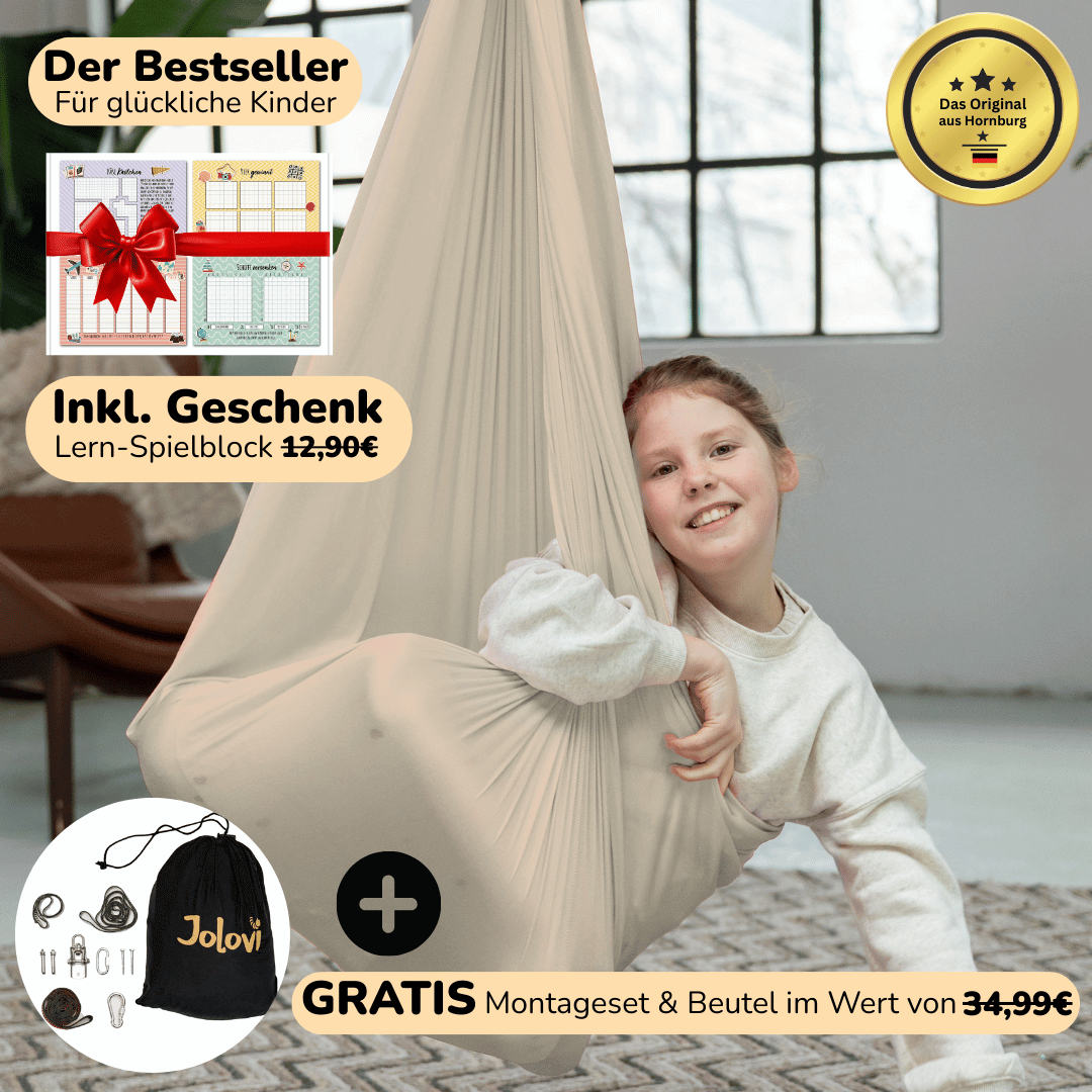 Jolovi RuheHafen™ inkl. GRATIS Montageset, Transportbeutel & Spielblock